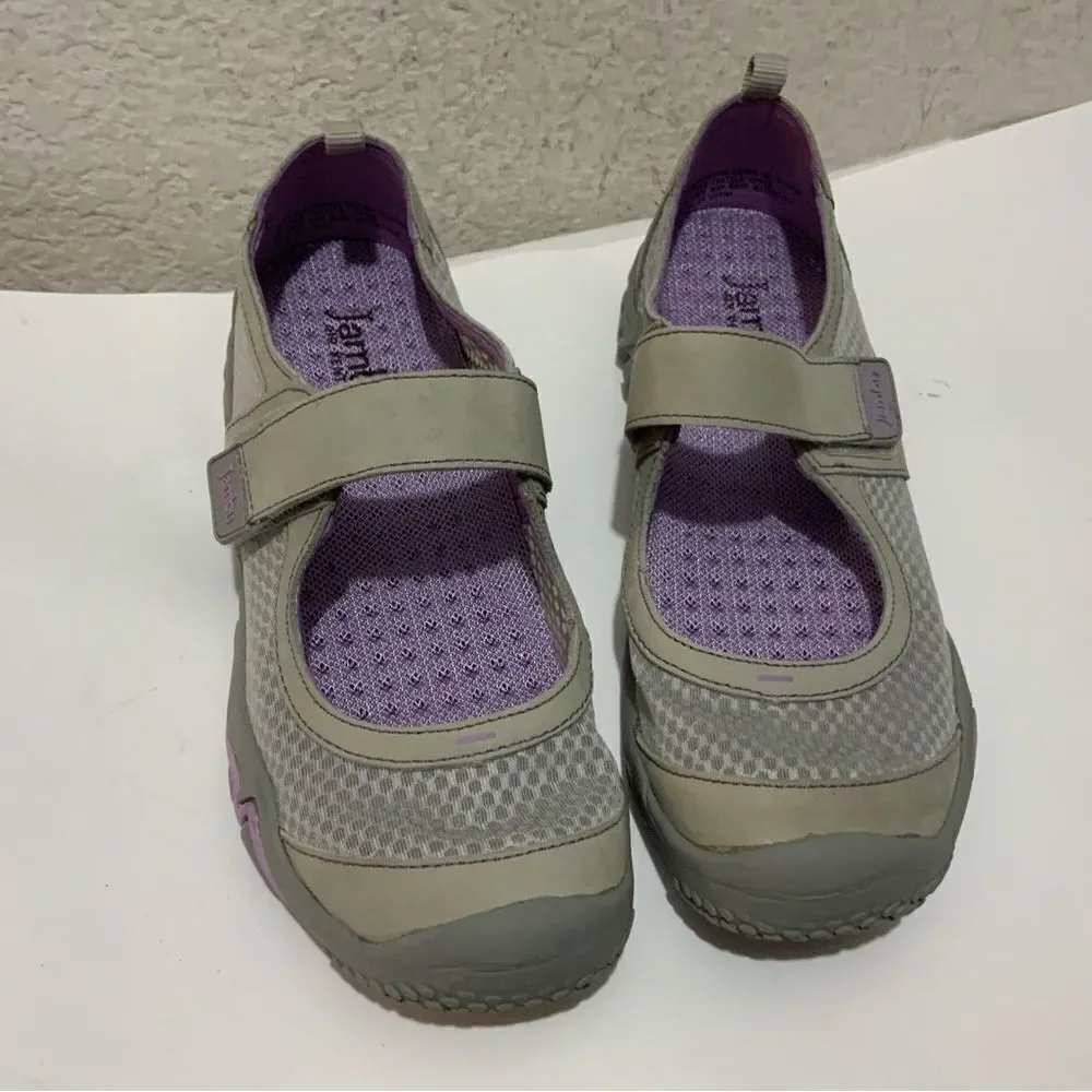 NEW Womens Jambu Pathfinder Mary Jane Shoes Light Gray Purple Retail $99